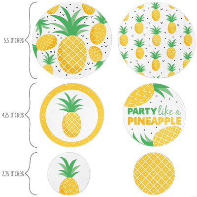 Tropical Pineapple - Summer Party Giant Circle Confetti - Party Decorations - Large Confetti 27 Count