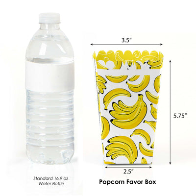 Let's Go Bananas - Tropical Party Favor Popcorn Treat Boxes - Set of 12