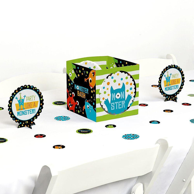 Monster Bash - Little Monster Birthday Party or Baby Shower Centerpiece and Table Decoration Kit