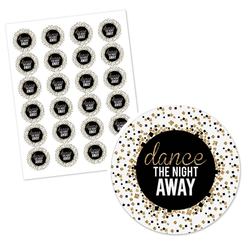 Prom - Personalized Prom Night Party Circle Sticker Labels - 24 ct