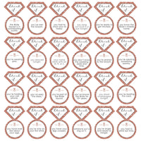 Drink If Game - Bride Squad - Rose Gold Bridal Shower or Bachelorette Party Game - 24 Count