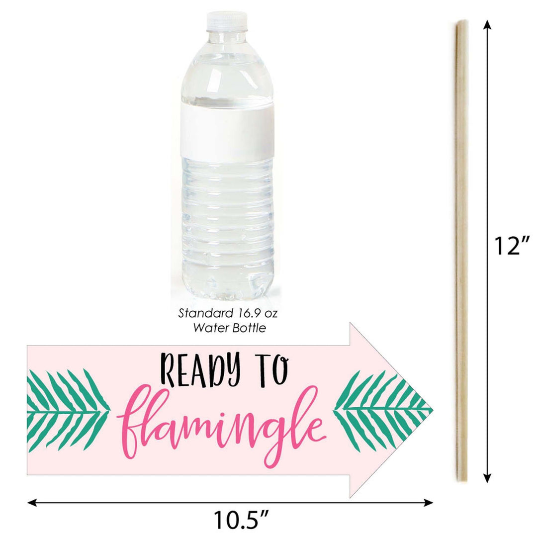 Funny Pink Flamingo - Party Like a Pineapple - 10 Piece Baby, Birthday or Bridal Party Photo Booth Props Kit