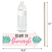 Funny Pink Flamingo - Party Like a Pineapple - 10 Piece Baby, Birthday or Bridal Party Photo Booth Props Kit