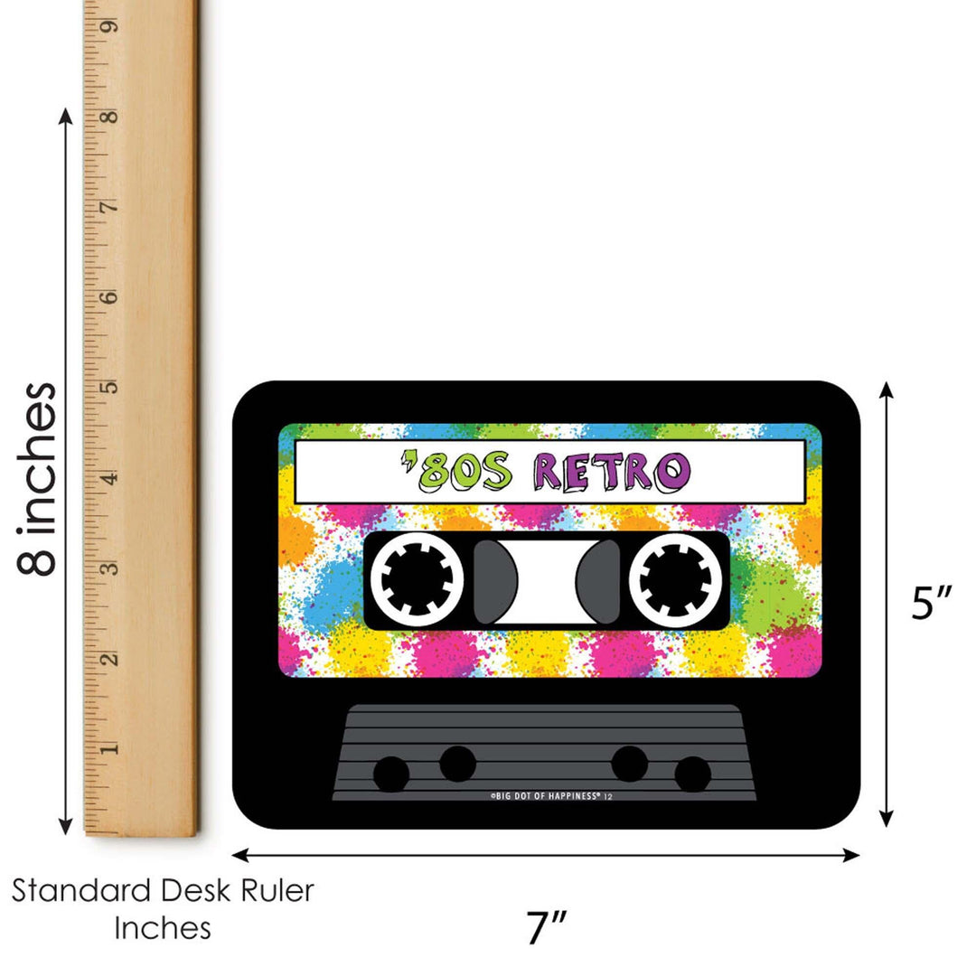 80's Retro - Bar Bingo Cards and Markers - Totally 1980s Party Bingo Game - Set of 18