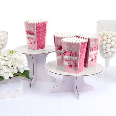 It's a Girl - Pink Baby Shower Favor Popcorn Treat Boxes - Set of 12