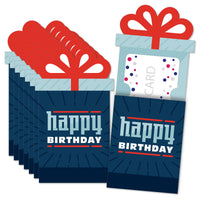 Adult Happy Birthday Birthday Party Money and Gift Card Sleeves - Nifty Gifty Card Holders - Set of 8