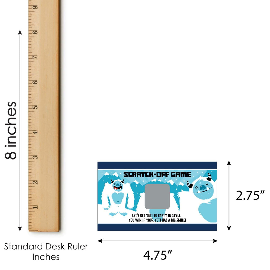 Yeti to Party - Abominable Snowman Party or Birthday Party Game Scratch Off Dare Cards - 22 Count