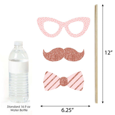 1st Birthday Little Miss Onederful - Girl First Birthday Party Photo Booth Props Kit - 20 Count