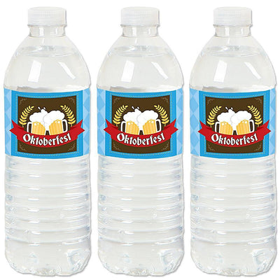 Oktoberfest - German Beer Festival Water Bottle Sticker Labels - Set of 20