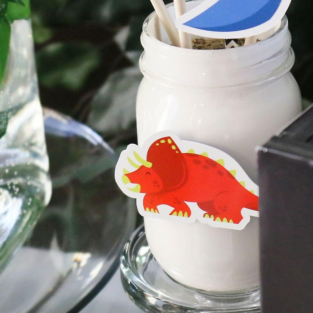 Dinosaur Clothespin Garland - 44 Piece Roar Dino Baby Shower & Birthday Decor