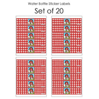 Farm Animals - Barnyard Baby Shower or Birthday Party Water Bottle Sticker Labels - Set of 20
