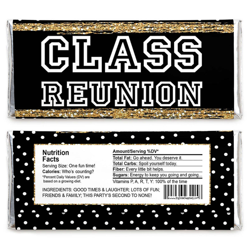 Reunited - Candy Bar Wrapper School Class Reunion Party Favors - Set of 24