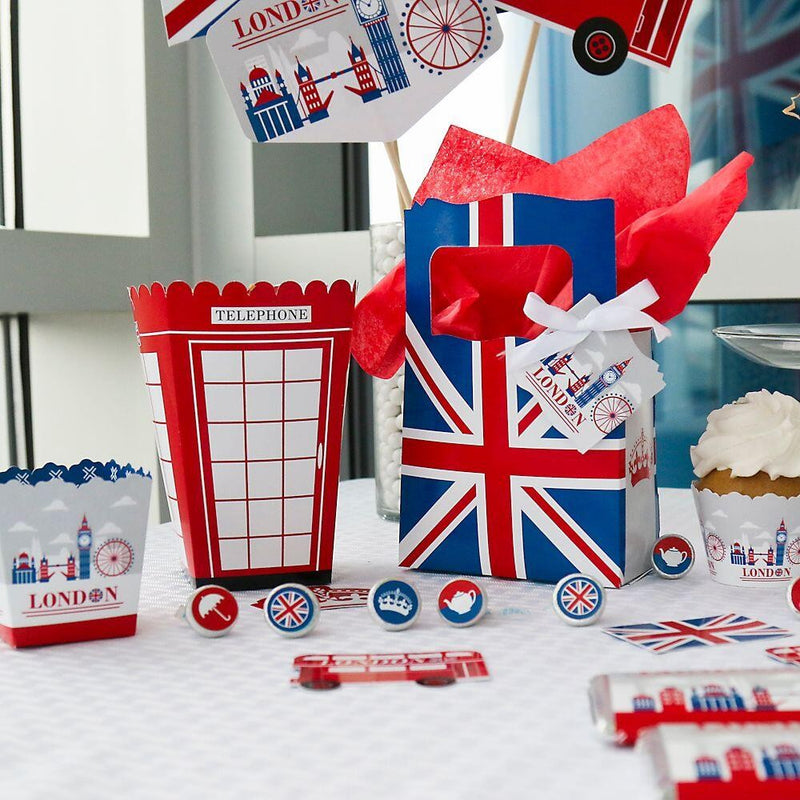 Cheerio, London - British UK Party Favor Boxes - Set of 12