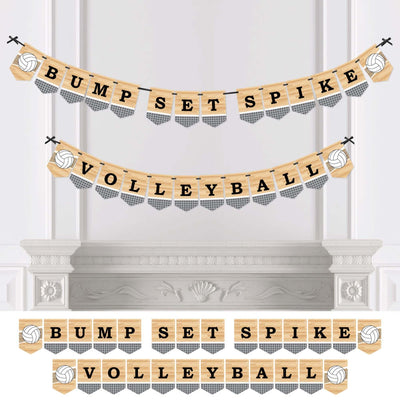 Bump, Set, Spike - Volleyball - Baby Shower or Birthday Party Bunting Banner - Party Decorations - Bump Set Spike Volleyball