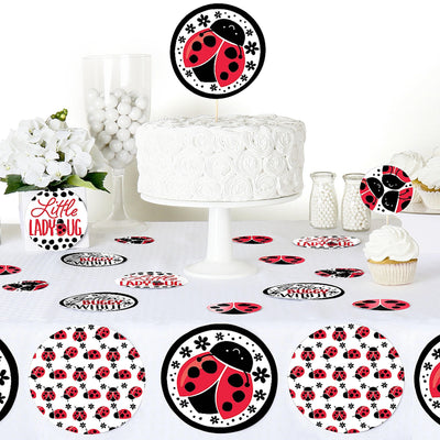 Happy Little Ladybug - Baby Shower or Birthday Party Giant Circle Confetti - Party Decorations - Large Confetti 27 Count