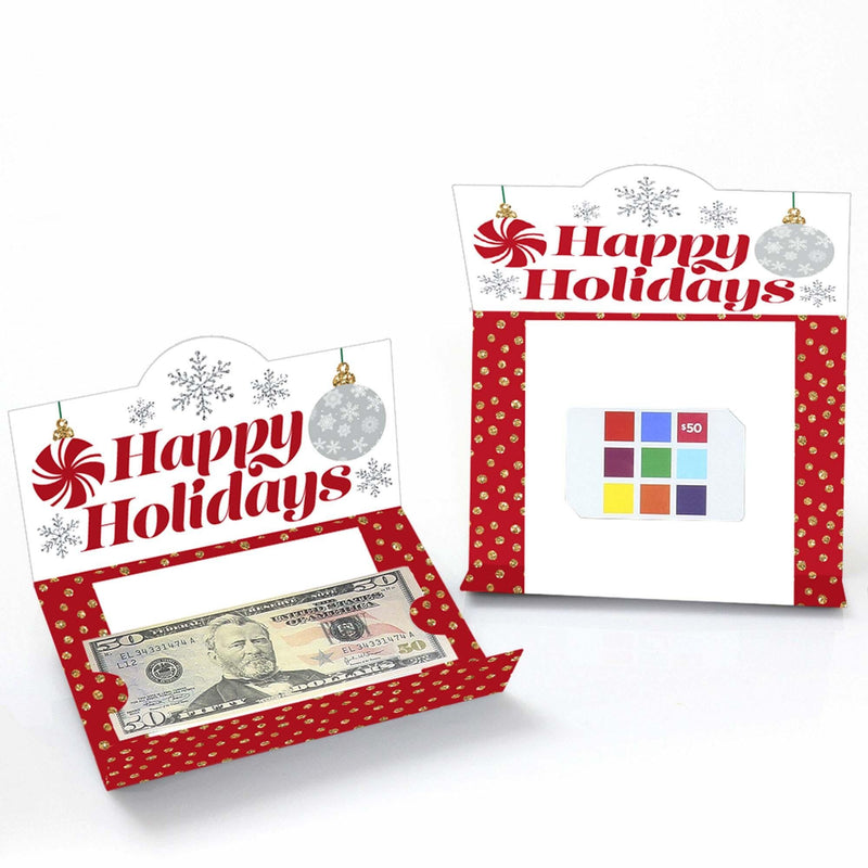 Ornaments - Holiday and Christmas Party Money and Gift Card Holders - Set of 8
