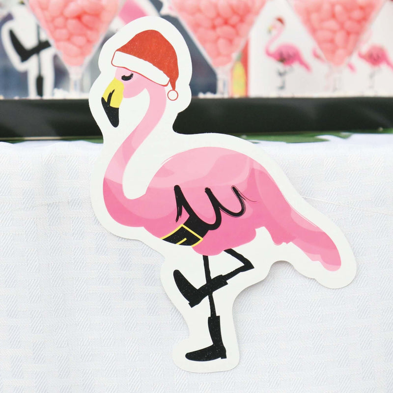 Flamingle Bells - Flamingo Decorations DIY Tropical Flamingo Christmas Party Essentials - Set of 20