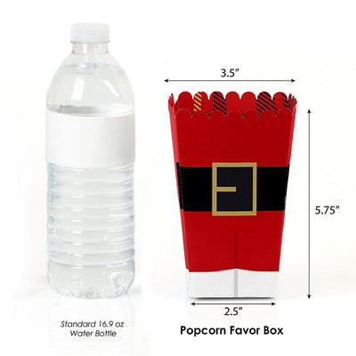 Jolly Santa Claus - Christmas Party Favor Popcorn Treat Boxes - Set of 12