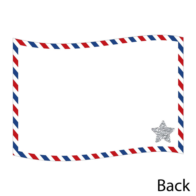 4th of July - Shaped Thank You Cards - Independence Day Thank You Note Cards with Envelopes - Set of 12