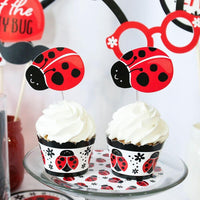 Happy Little Ladybug - DIY Shaped Baby Shower or Birthday Party Cut-Outs - 24 ct