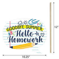 Funny Back To School - 10 Piece First Day of School Classroom Photo Booth Props Kit
