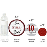 We Still Do - 40th Wedding Anniversary - Wedding Anniversary Giant Circle Confetti - Ruby Anniversary Party Decorations - Large Confetti 27 Count