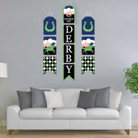 Kentucky Horse Derby - Hanging Vertical Paper Door Banners - Horse Race Party Wall Decoration Kit - Indoor Door Decor