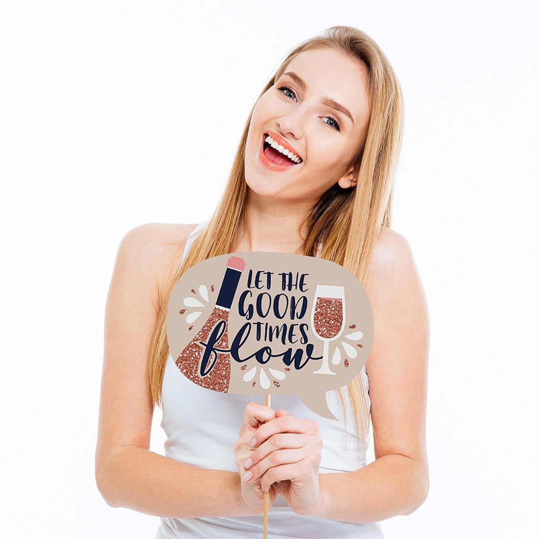 But First, Wine - Wine Tasting Party Photo Booth Props Kit - 20 Count