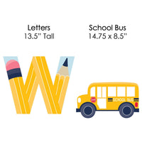 Back to School - Yard Sign Outdoor Lawn Decorations - First Day of School Classroom Yard Signs - Welcome Back