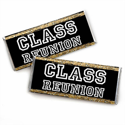Reunited - Candy Bar Wrapper School Class Reunion Party Favors - Set of 24