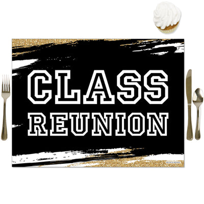 Reunited - Party Table Decorations - School Class Reunion Party Placemats - Set of 16