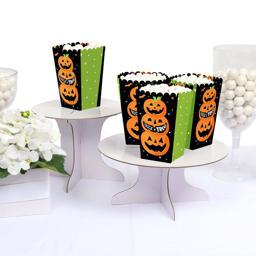Jack-O'-Lantern Halloween - Kids Halloween Party Favor Popcorn Treat Boxes - Set of 12