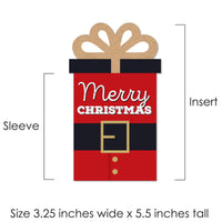 Jolly Santa Claus - Christmas Party Money and Gift Card Sleeves - Nifty Gifty Card Holders - Set of 8