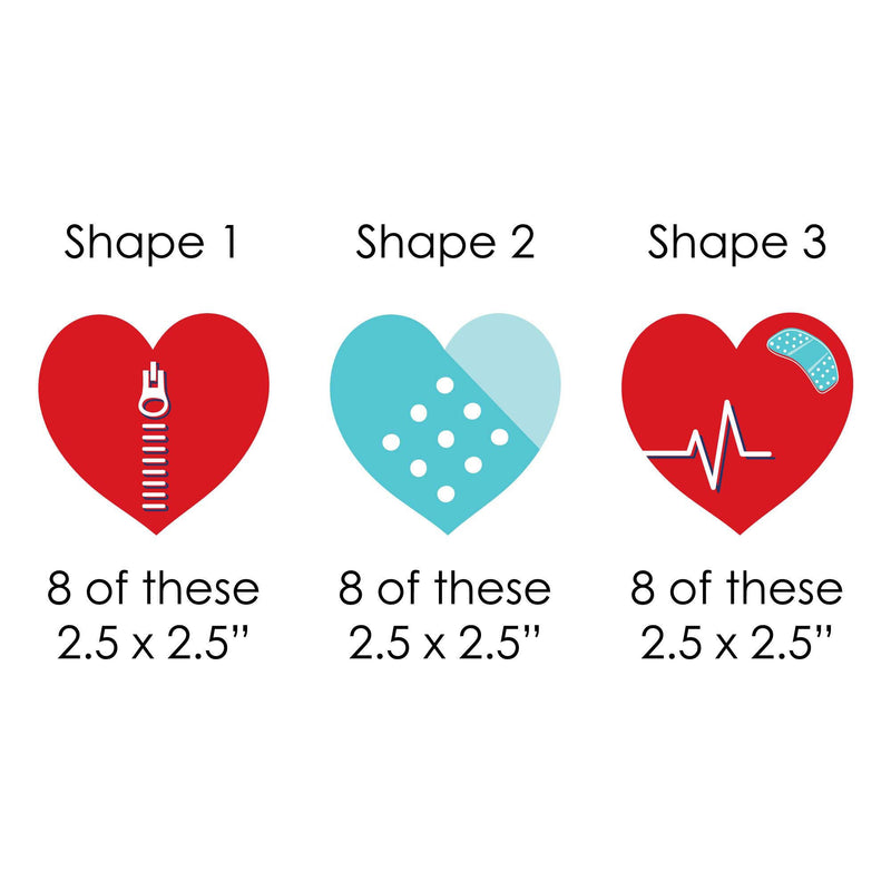 Happy Heartiversary - DIY Shaped CHD Awareness Cut-Outs - 24 Count
