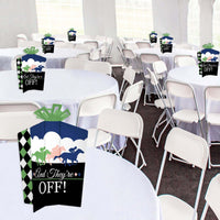 Kentucky Horse Derby - Table Decorations - Horse Race Party Fold and Flare Centerpieces - 10 Count