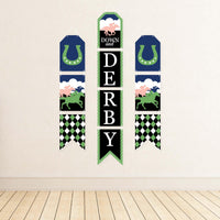 Kentucky Horse Derby - Hanging Vertical Paper Door Banners - Horse Race Party Wall Decoration Kit - Indoor Door Decor