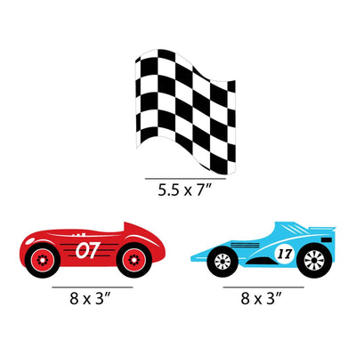 Let's Go Racing - Racecar - Decorations DIY Race Car Birthday Party or Baby Shower Essentials - Set of 20