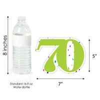 70th Birthday - Cheerful Happy Birthday - Decorations DIY Colorful Seventieth Birthday Party Essentials - Set of 20