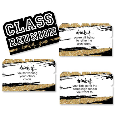 Drink If Game - Reunited - School Class Reunion Party Game - 24 Count
