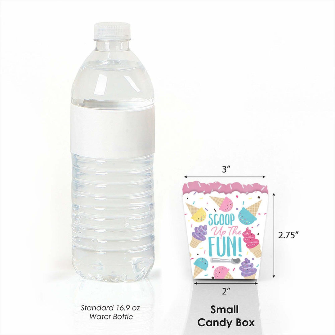 Scoop Up The Fun - Ice Cream - Party Mini Favor Boxes - Sprinkles Party Treat Candy Boxes - Set of 12