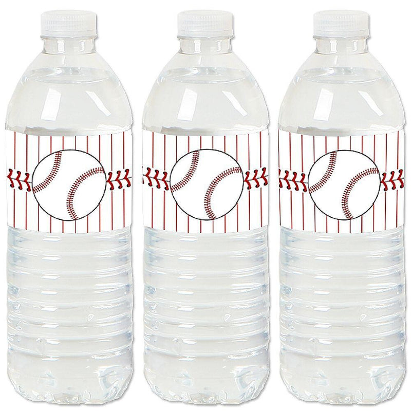 Batter Up - Baseball - Baby Shower or Birthday Party Water Bottle Sticker Labels - Set of 20