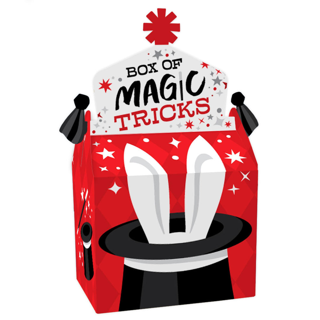 Ta-Da, Magic Show - Treat Box Party Favors - Magical Birthday Party Goodie Gable Boxes - Set of 12