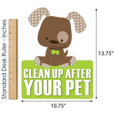 Clean Up After Your Pet - Outdoor Lawn Sign - No Dog Poop Sign Yard Sign - 1 Piece