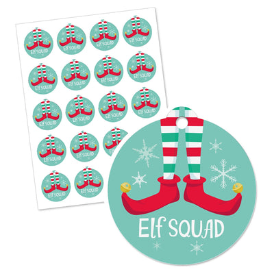 Elf Squad - Kids Elf Christmas and Birthday Party Favor Gift Tags (Set of 20)