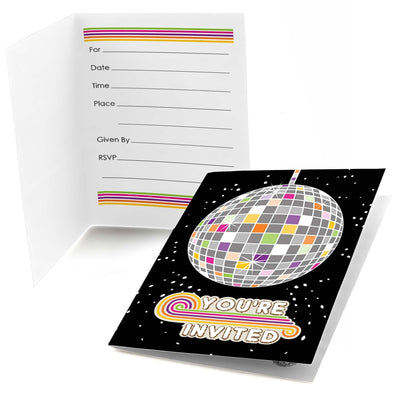 70's Disco - Set of 8 Fill In 1970s Party Invitations
