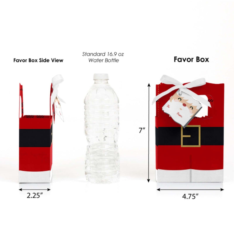 Jolly Santa Claus - Christmas Party Favor Boxes - Set of 12