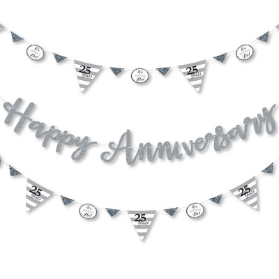 We Still Do - 25th Wedding Anniversary - Anniversary Party Letter Banner Decoration - 36 Banner Cutouts and Happy Anniversary Banner Letters