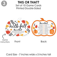Fall Pumpkin - 4 Halloween or Thanksgiving Party Games - 10 Cards Each - Gamerific Bundle