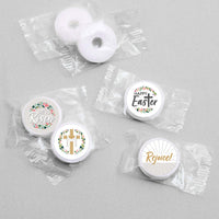 Religious Easter - Christian Holiday Party Round Candy Sticker Favors - Labels Fit Hershey's Kisses (1 sheet of 108)