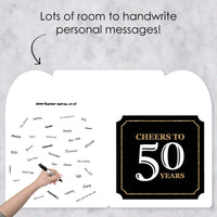 Adult 50th Birthday - Gold - Happy Birthday Giant Greeting Card - Big Shaped Jumborific Card - 16.5 x 22 inches